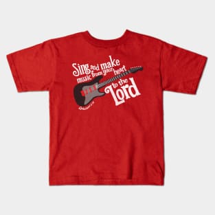 Sing to the Lord Guitar for Christian Worship Pastor Kids T-Shirt